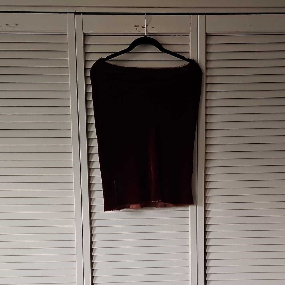 Elegant Dark Burgundy Skirt